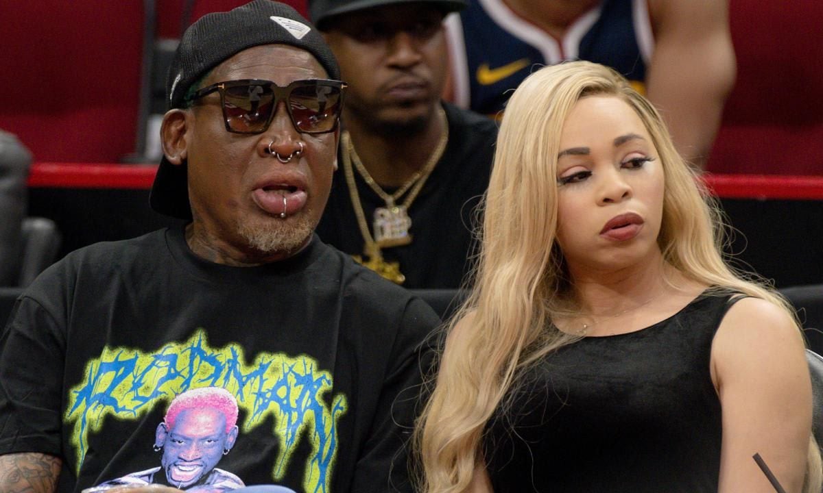 Celebrities Attend Denver Nuggets v Houston Rockets