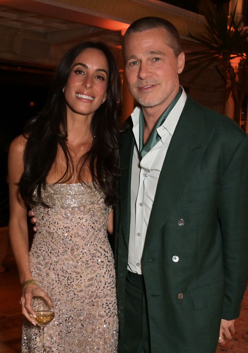 Ines de Ramon and Brad Pitt celebrate the European Premiere of Apple Original Films' and Warner Bros. Pictures' "F1: The Movie".