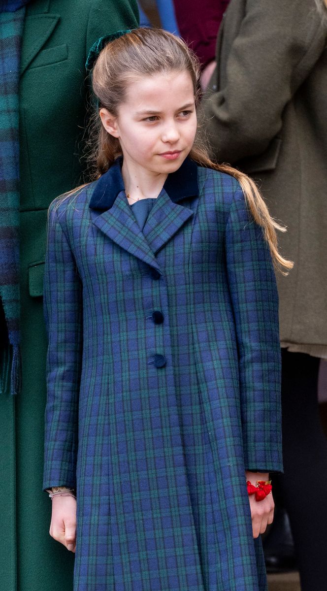 Princess Charlotte of Wales attends the Christmas Morning Service at St Mary Magdalene Church