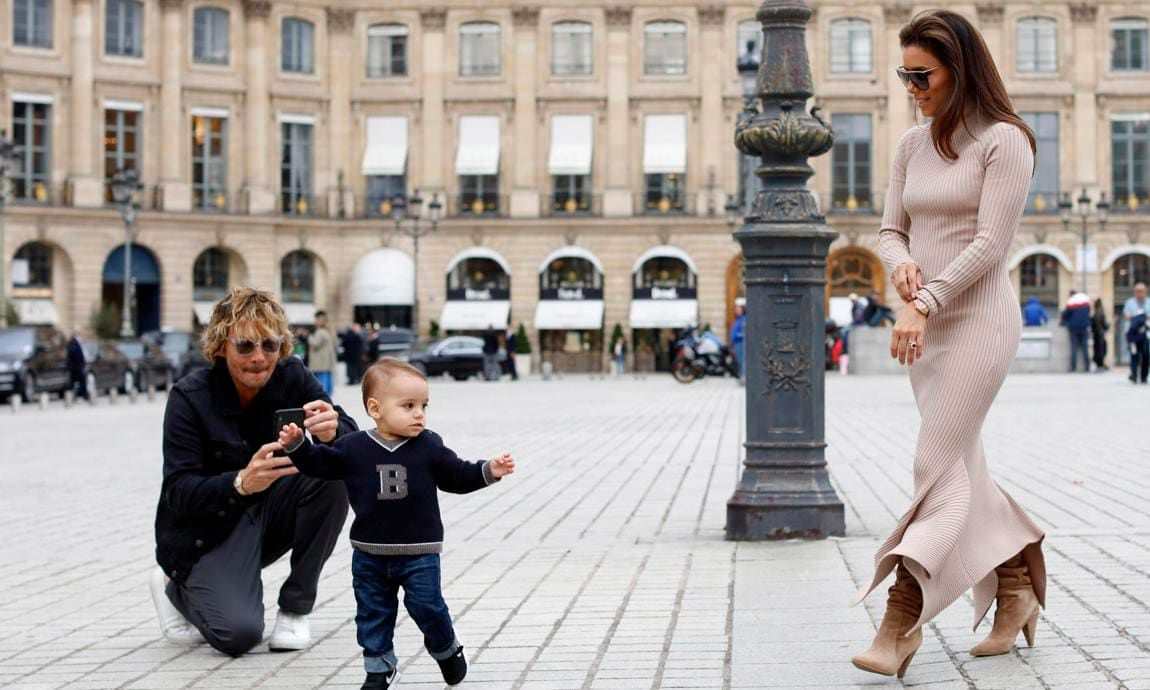Santiago Baston, Eva Longoria in Paris