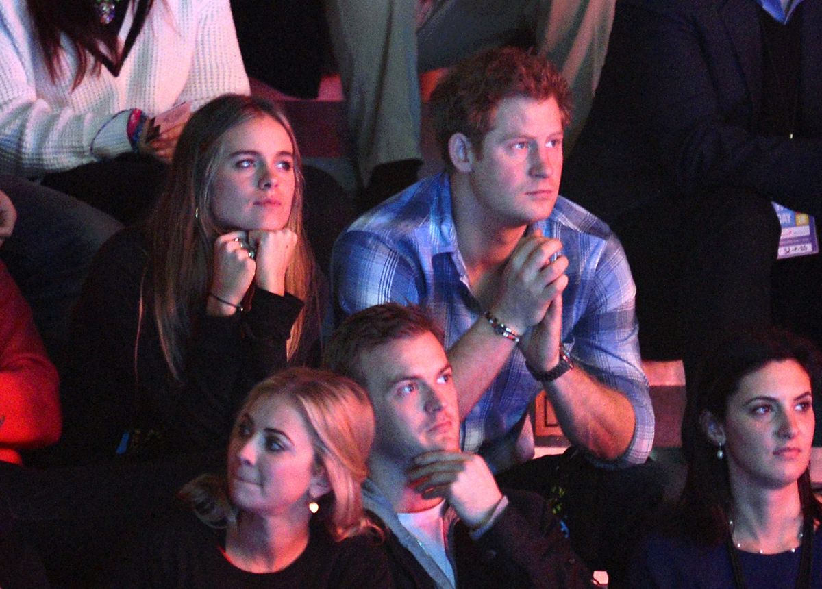 Cressida Bonas and Prince Harry at We Day UK, a charity event to bring young people together at Wembley Arena in 2014