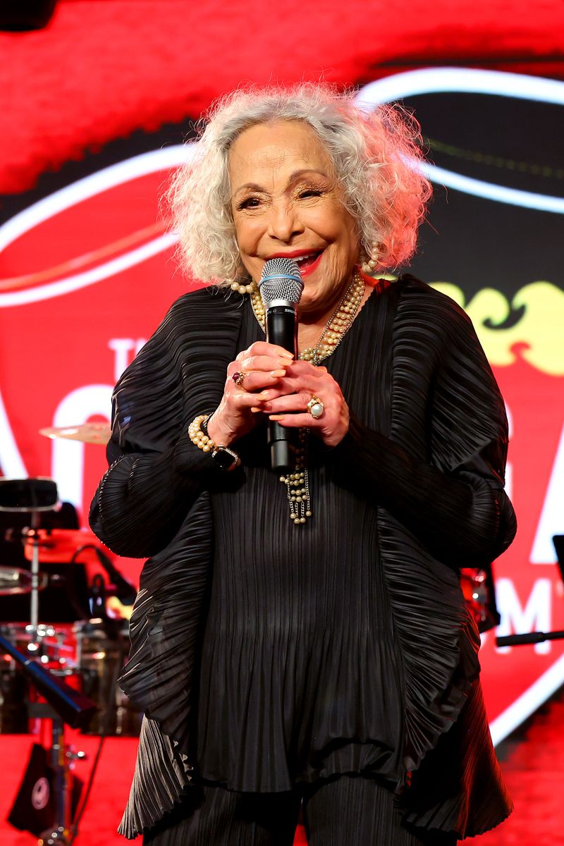  Renee Victor accepts the Conga Room Life-Time Achievement 2024 award onstage during The Conga Room 25-Year Closing Celebration at The Conga Room on March 27, 2024 in Los Angeles, California. (Photo by Leon Bennett/Getty Images for The Conga Room)