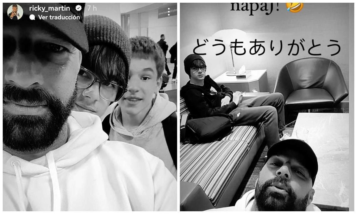 Ricky Martin y sus hijos