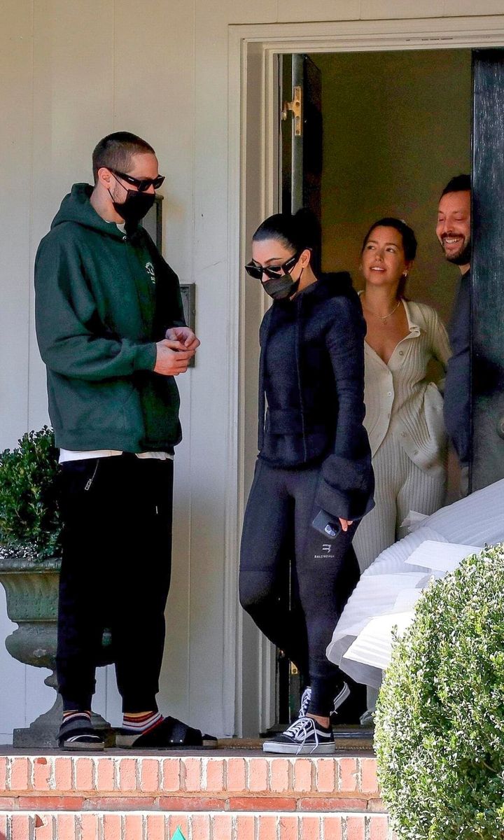 Kim Kardashian and Pete Davidson visit a friend’s house in Beverly Hills amid his LA house hunt