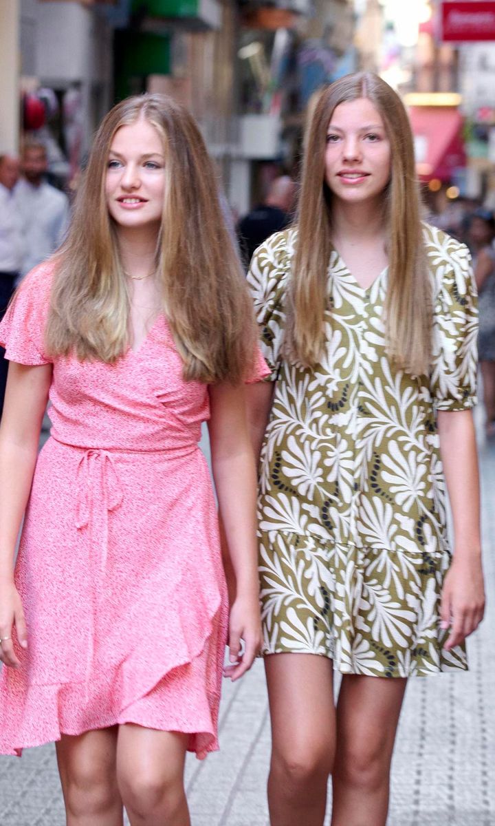 Meanwhile, the Spanish Princesses stepped out in summer dresses.