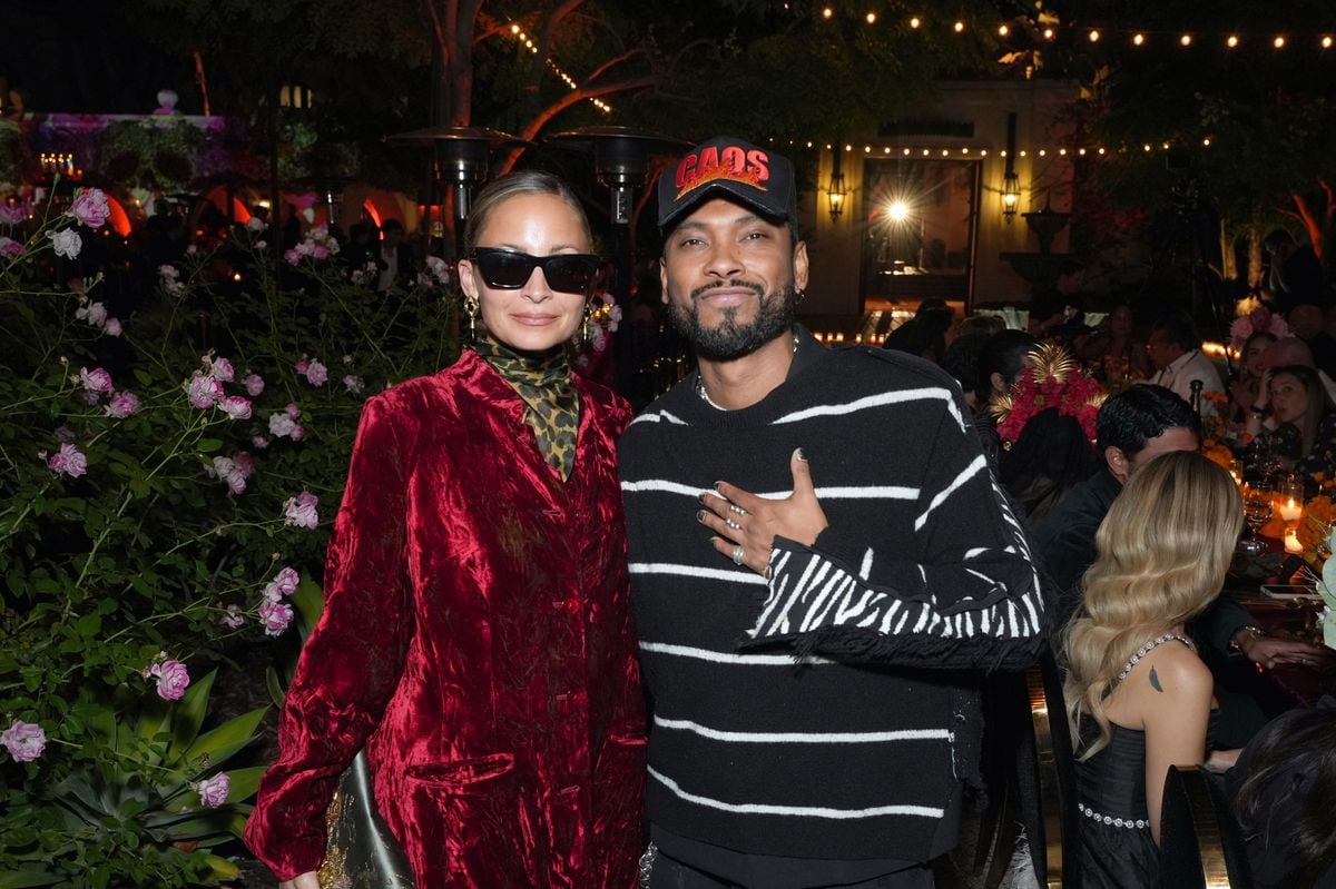 LOS ANGELES, CALIFORNIA - OCTOBER 30: (L-R) Nicole Richie and Miguel attend the 2025 Dia De Muertos Gala presented by Lexus, Tequila Don Julio, Nike, DNERO, Calamigos Ranch and Maremoto at The Los Angeles River Center and Gardens on October 30, 2025 in Los Angeles, California.  (Photo by Gonzalo Marroquin/Getty Images for The Dia De Muertos Gala)