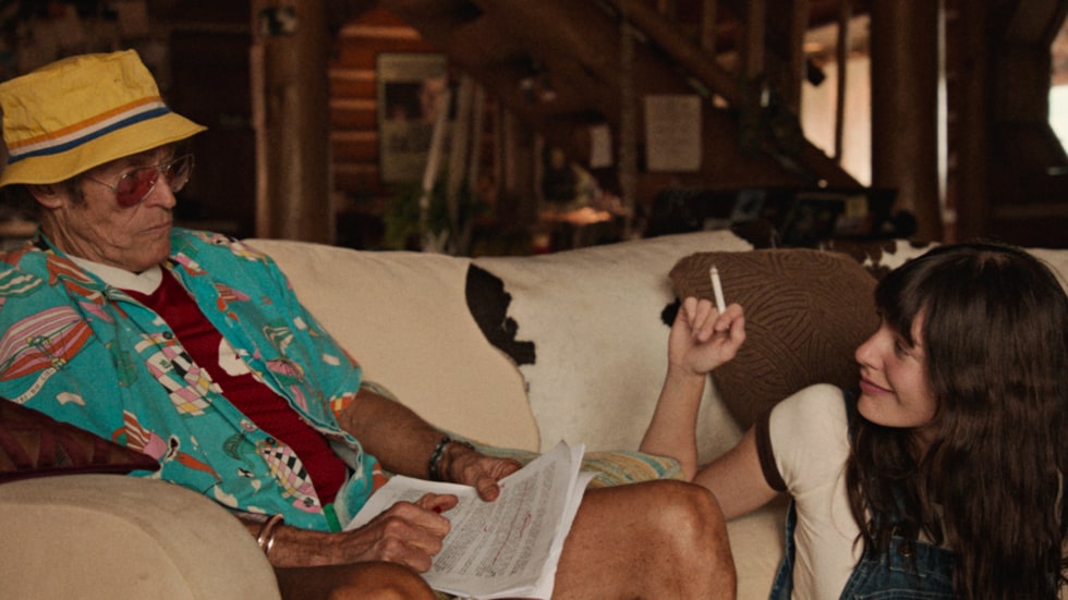 Camila Morrone and Willem Dafoe in 'Gonzo Girl'