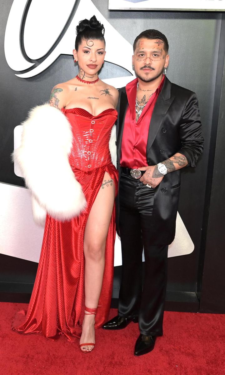 cazzu red dress Christian Nodal includes in his Latin GRAMMY speech Christian Nodal's sweet gesture towards