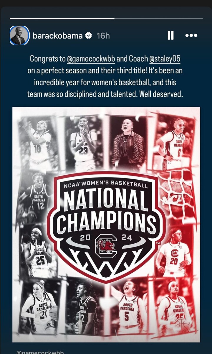 Barack Obama praises Dawn Staley