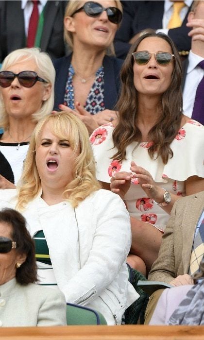 Pippa and Rebel were both animated watching the tennis match.
<br>
Photo: Karwai Tang/WireImage