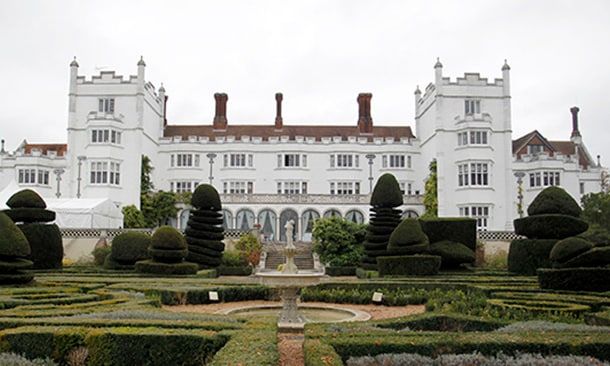 Guests dined in a marquee at Danesfield House in Buckinghamshire.