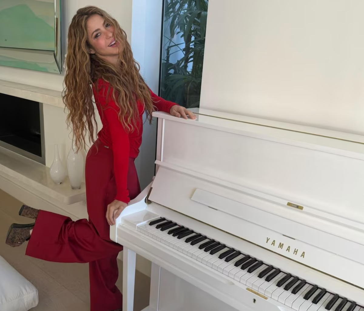 Shakira celebrates her 49th birthday with meaningful gifts, including a Yamaha U Series upright piano