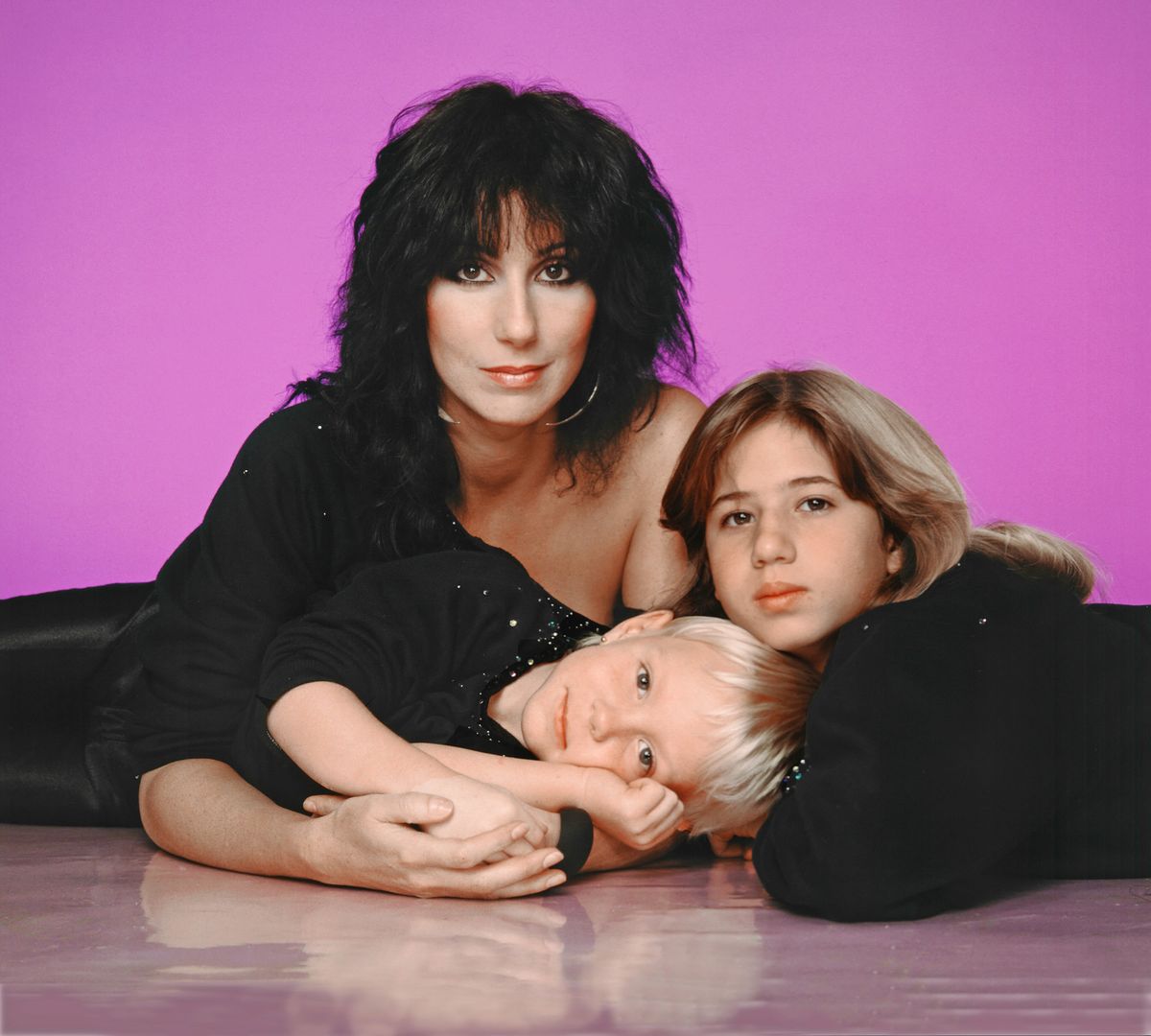 Cher and her kids, Chaz and Elijah