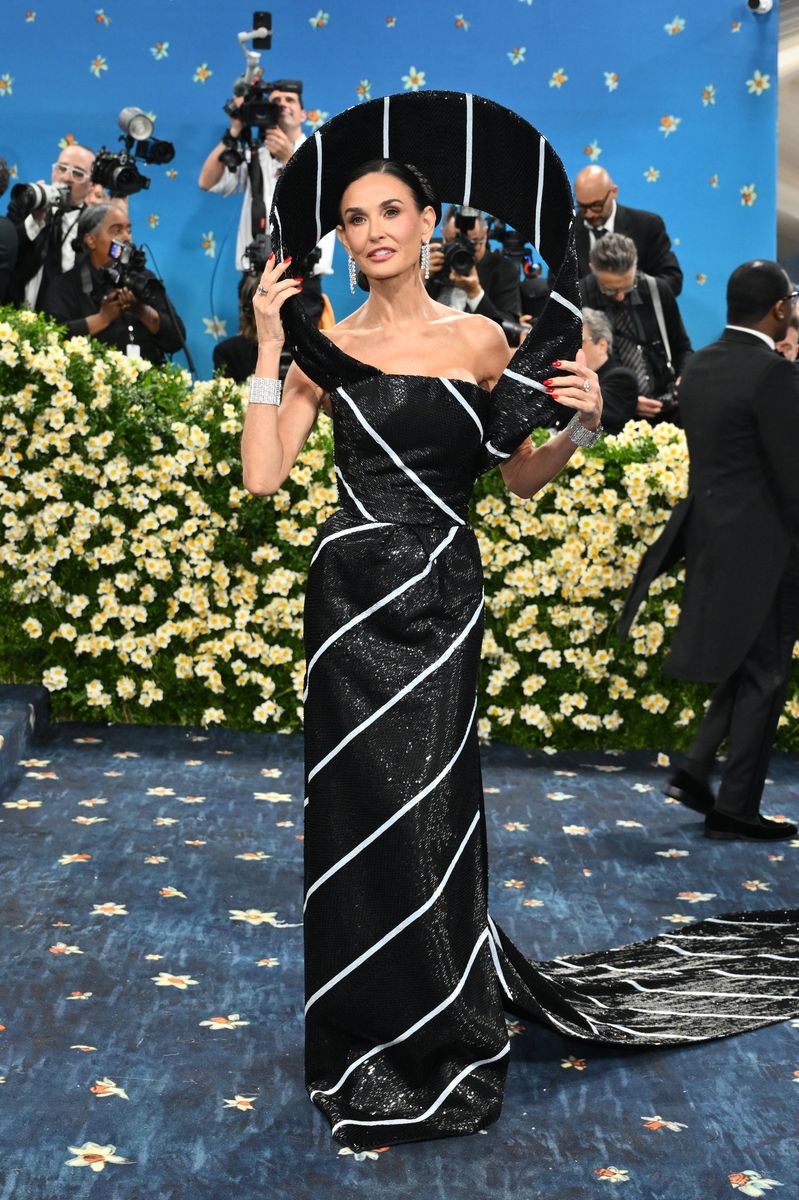 Demi Moore arrives for the 2025 Met Gala at the Metropolitan Museum of Art on May 5, 2025, in New York