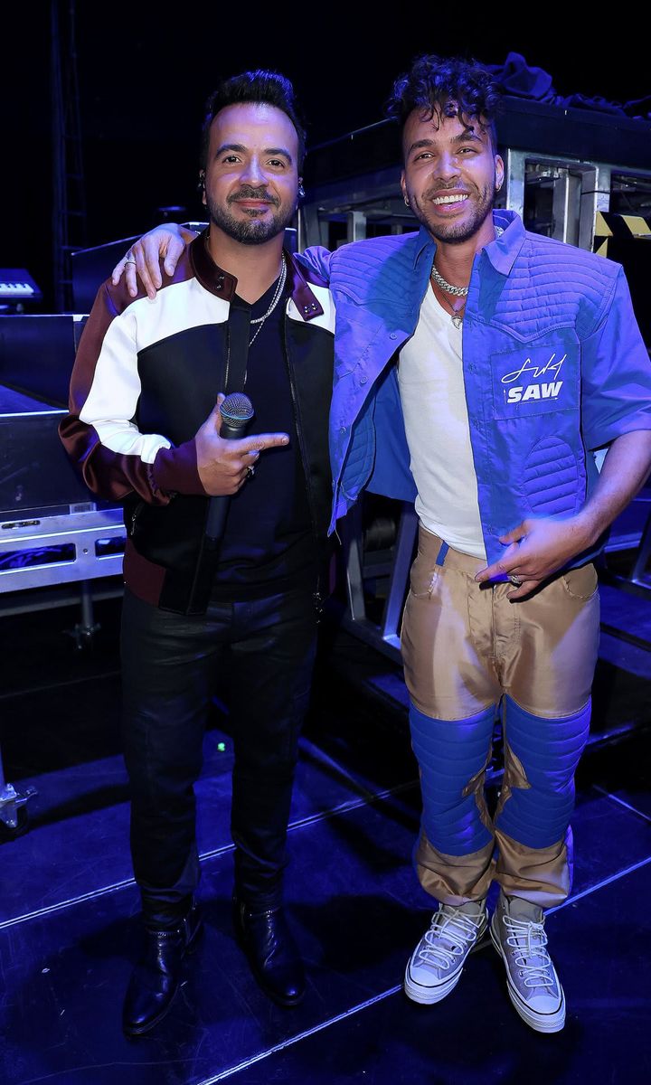 Luis Fonsi and Prince Royce were all smiles together at the concert in Orlando, Florida