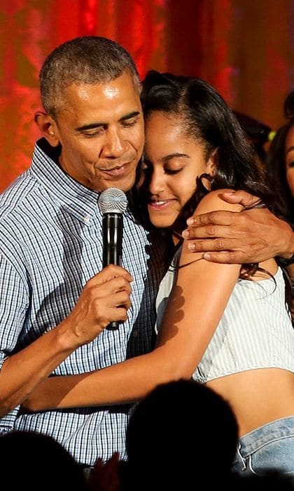 The then-President serenaded his elder daughter on her 18th birthday last July.
Photo: Getty Images