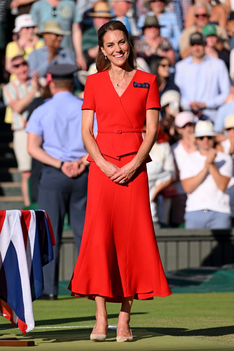 Kate Middleton captivates in bold Red Roland Mouret dress for her triumphant Wimbledon women's final appearance