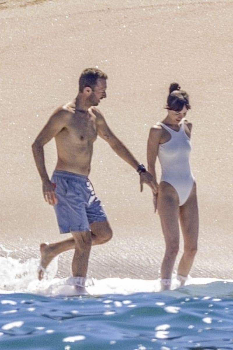 Chris Martin and Dakota Johnson earlier this year in Puerto Vallarta, Mexico