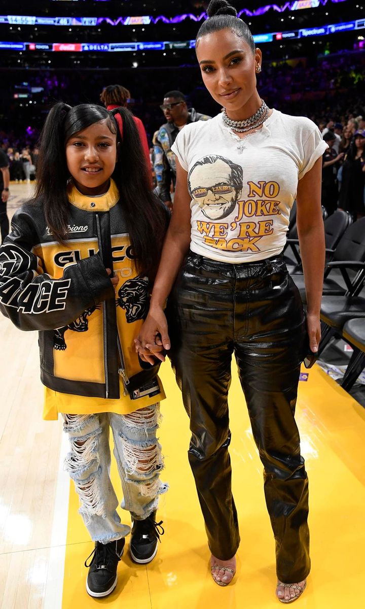 Celebrities At The Los Angeles Lakers Game