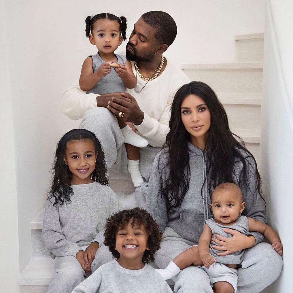 Kim Kardashian and Kanye West family Christmas card