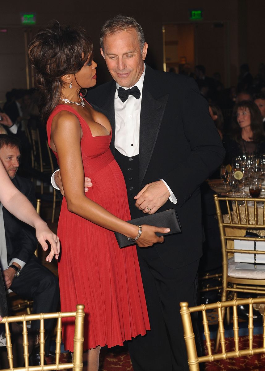 Whitney Houston and Kevin Costner in 2008