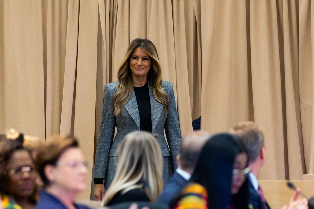 Melania Trump’s minimalist power suit style steals the spotlight at global summit