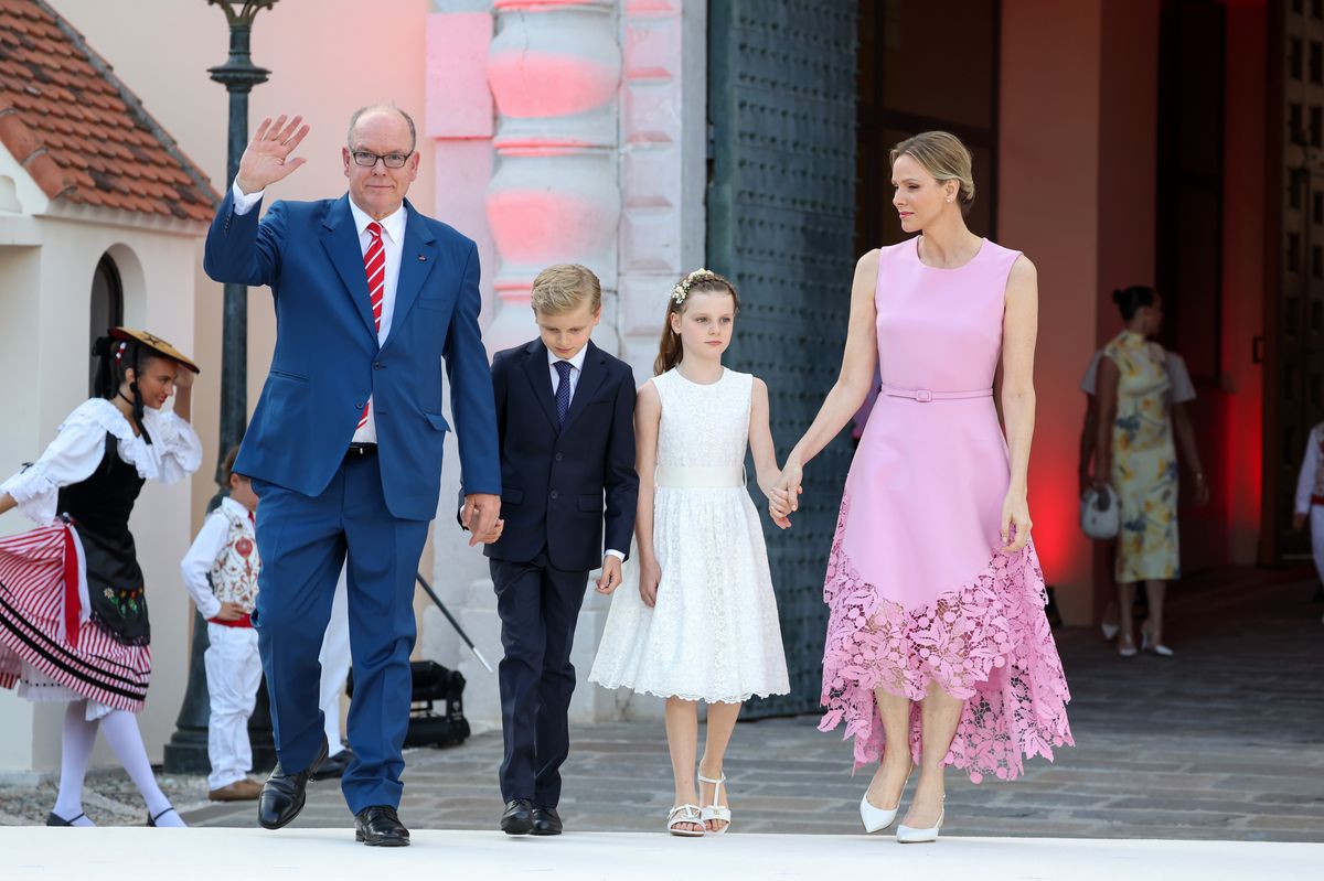 Prince Albert II of Monaco, Prince Jacques of Monaco, Princess Gabriella of Monaco and Princess Charlene of Monaco.