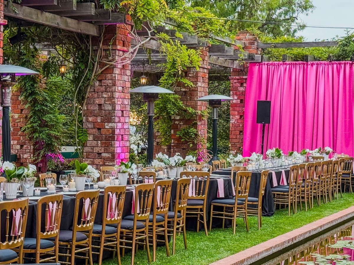 Selena Gomez's rehearsal dinner in Santa Barbara, one day before the official ceremony.