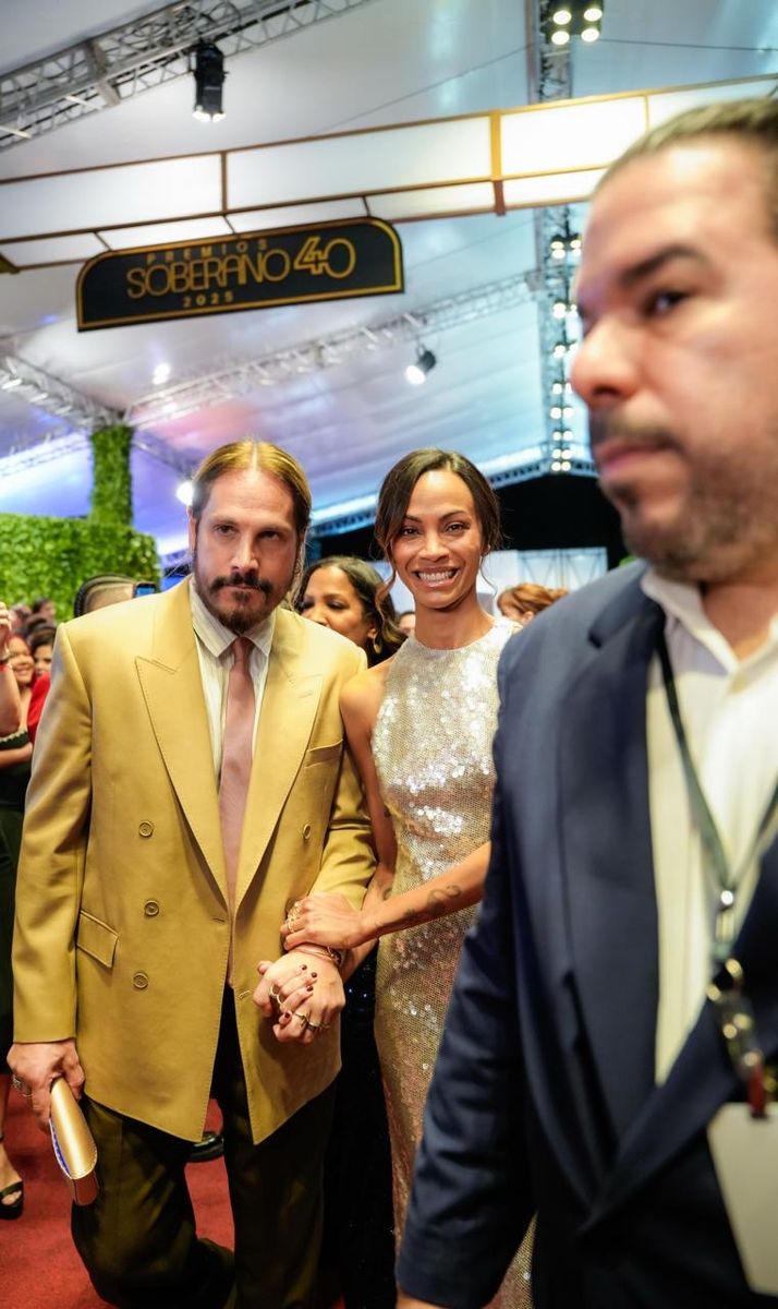 Saldaña attended the awards with her husband, Marco Perego