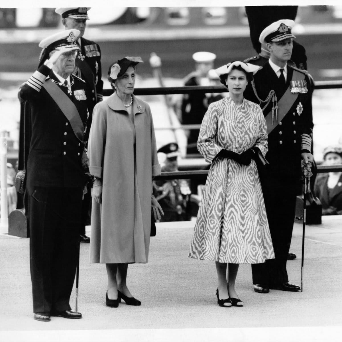 Prince Philip was knighted by King Gustaf VI Adolf (left) in 1954