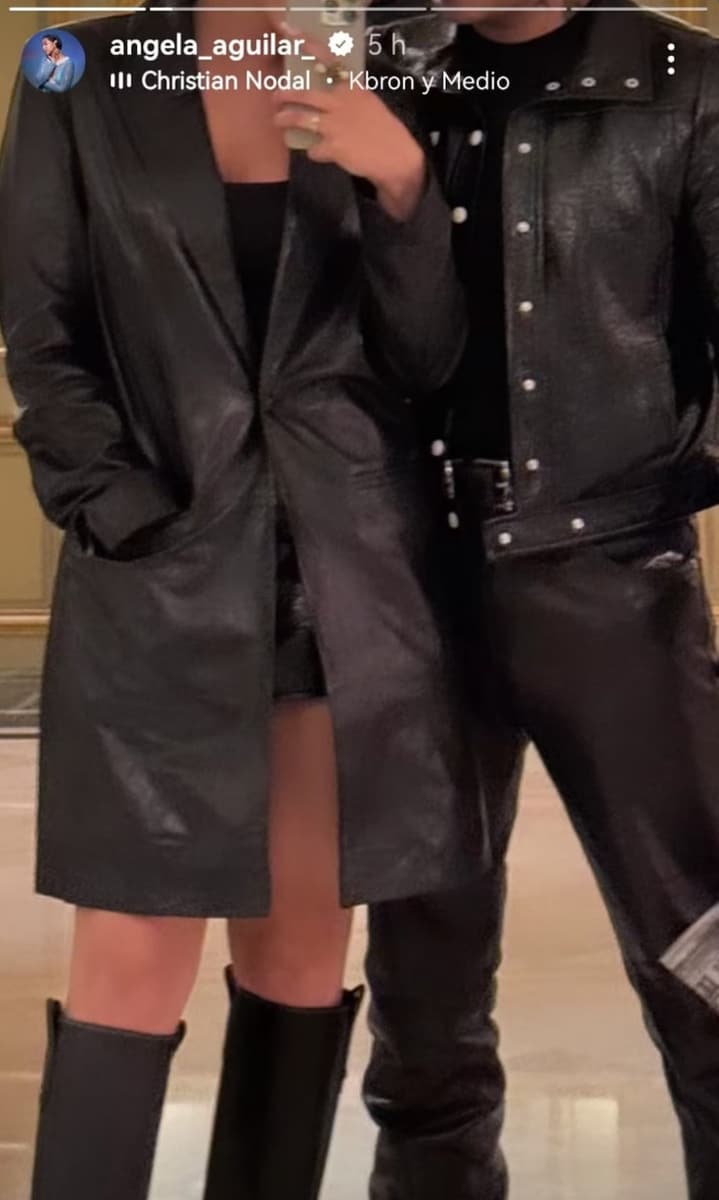Ángela Aguilar shares her first photo with Christian Nodal on social media
