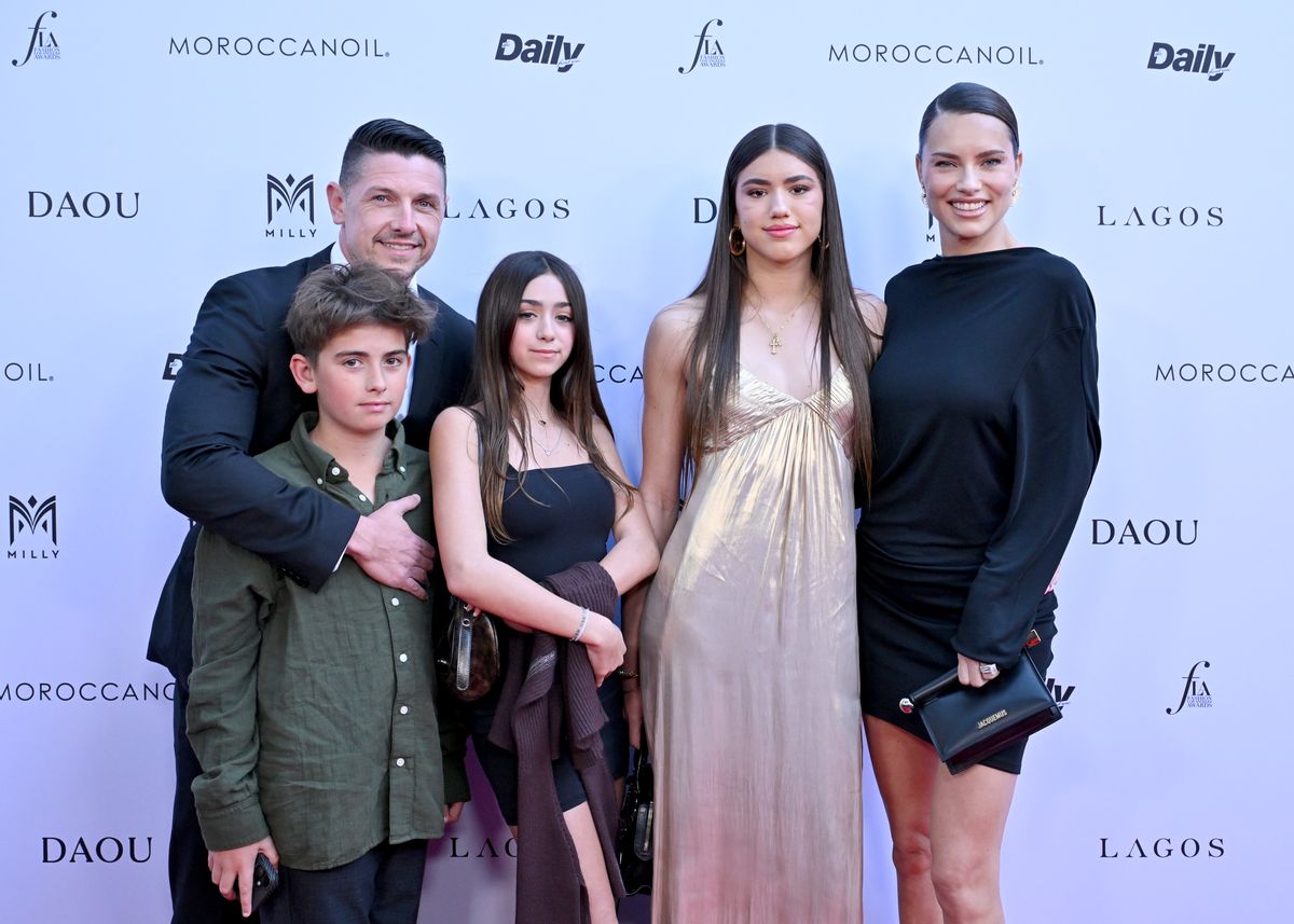 Andre Lemmers, Adriana Lima and family attend The Daily Front Row's 9th Annual Fashion Los Angeles Awards 