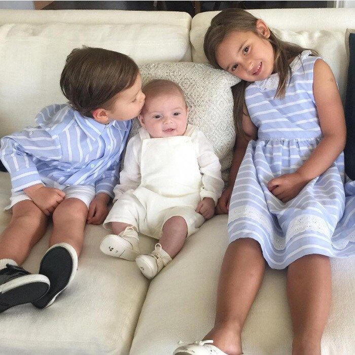 Proud big brother Joseph gives baby Theodore a gentle kiss in this snap - yet another picture-perfect family portrait.
<br>
Photo: Instagram/ivankatrump