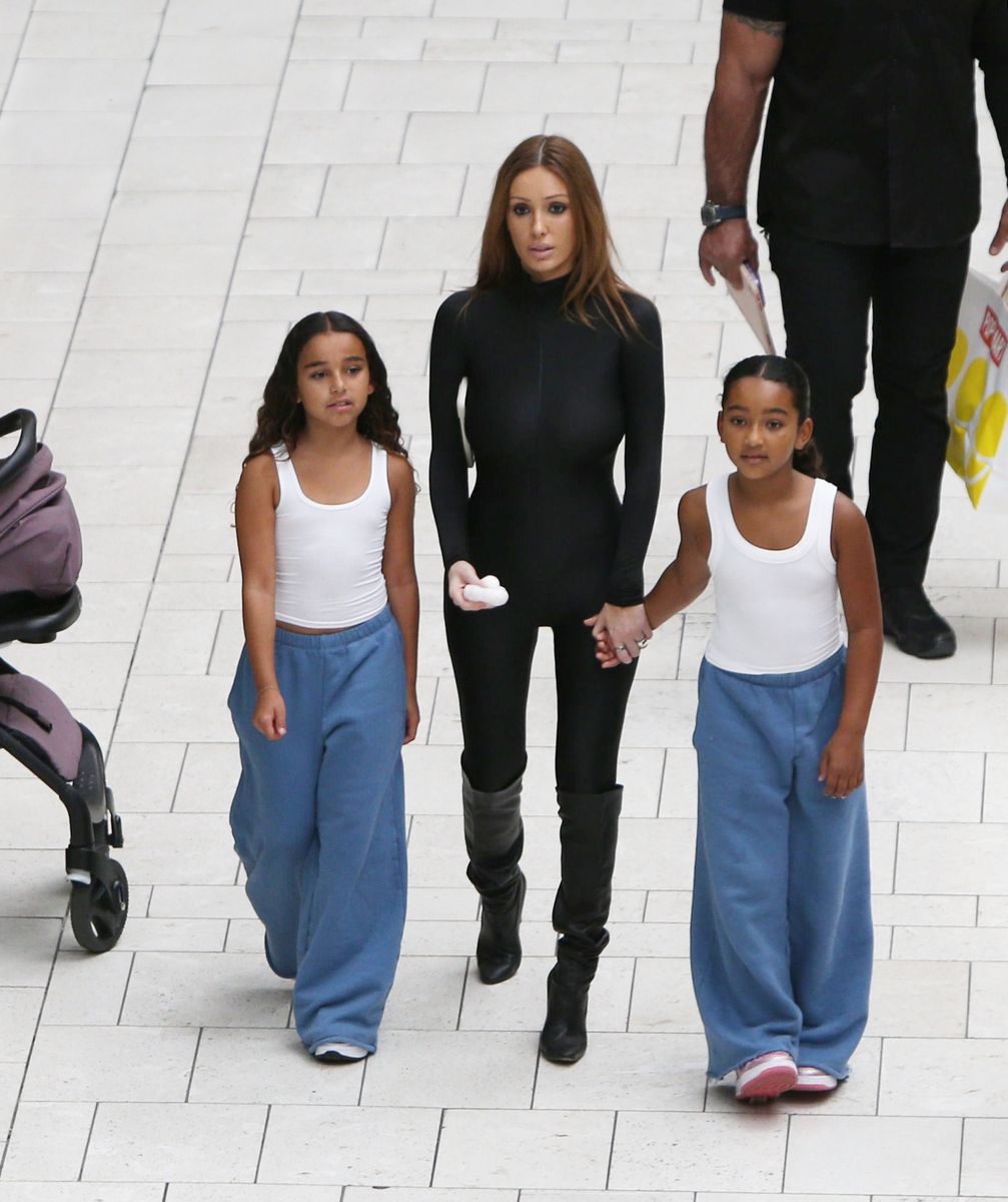 The group were photographed in a mall in Los Angeles