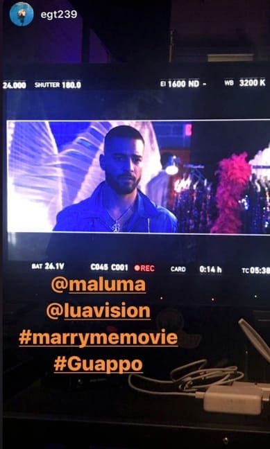 Maluma on set of Marry Me