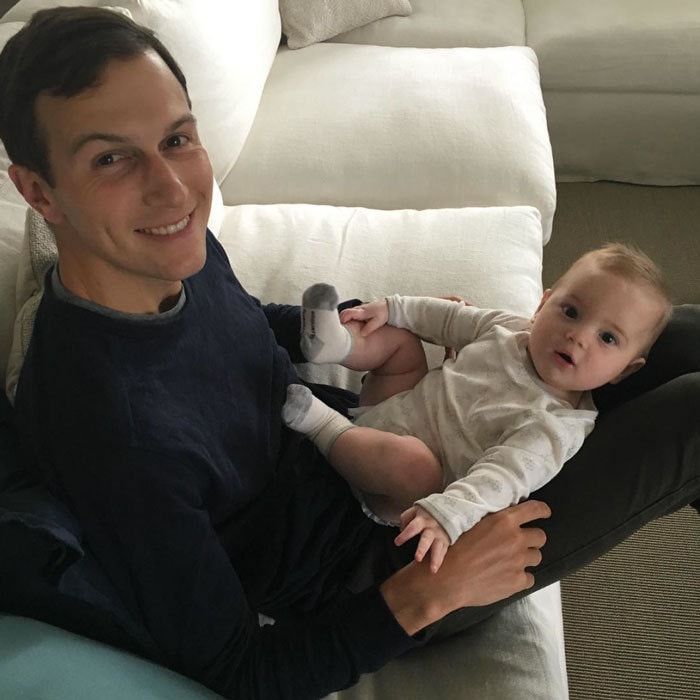 The proud family woman posted an adorable snapshot of her spouse with their young son laying comfortably on his lap. The loving spectacle left Ivanka writing, "I'm melting."
Photo: Instagram/@ivankatrump