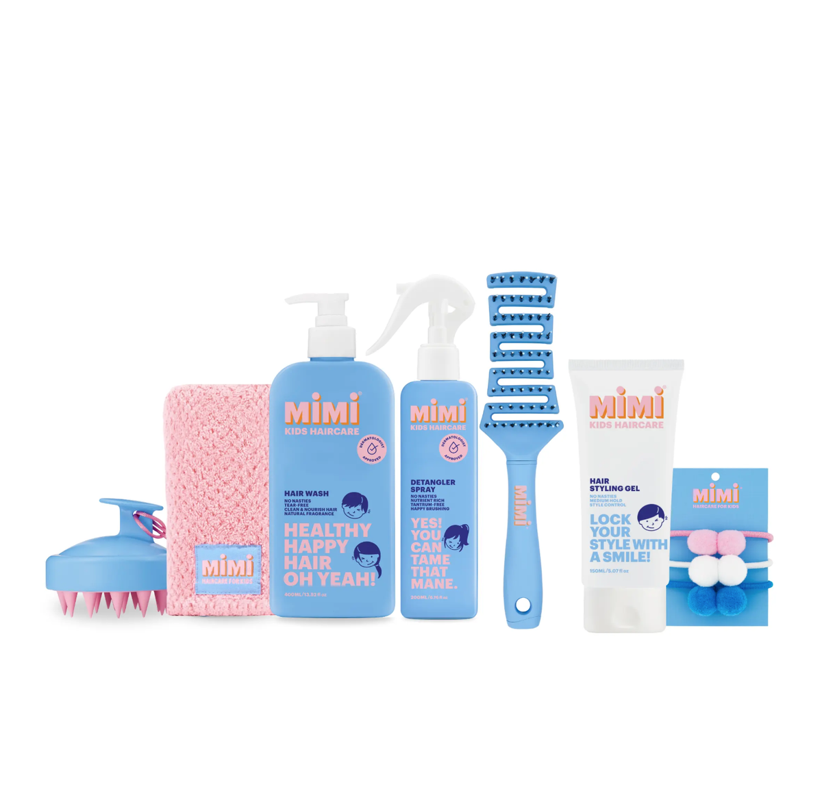 The MiMi Haircare for Kids lineup was made for quick kid-friendly routines