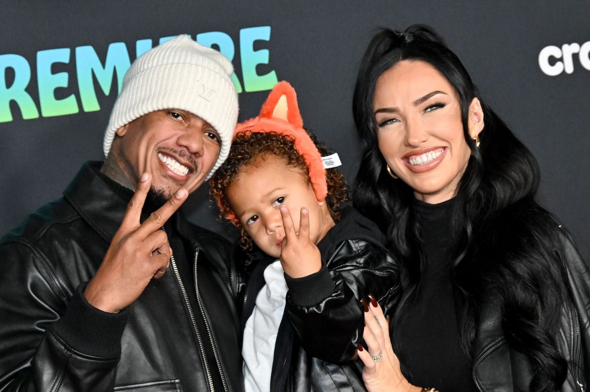 Nick Cannon and Bre Tiesi pose with their son Legendary Love