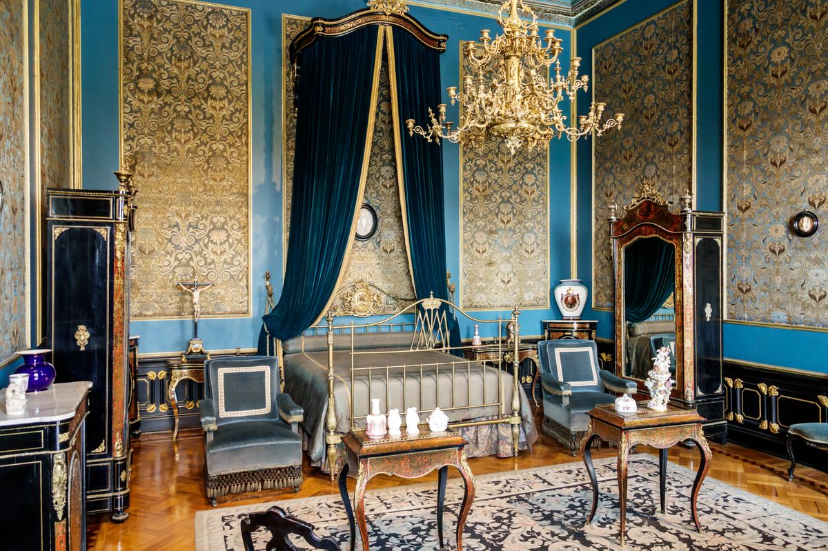 The bedchamber of Empress Carlota at Chapultepec Castle in Mexico City, where she once resided during the Second Mexican Empire.