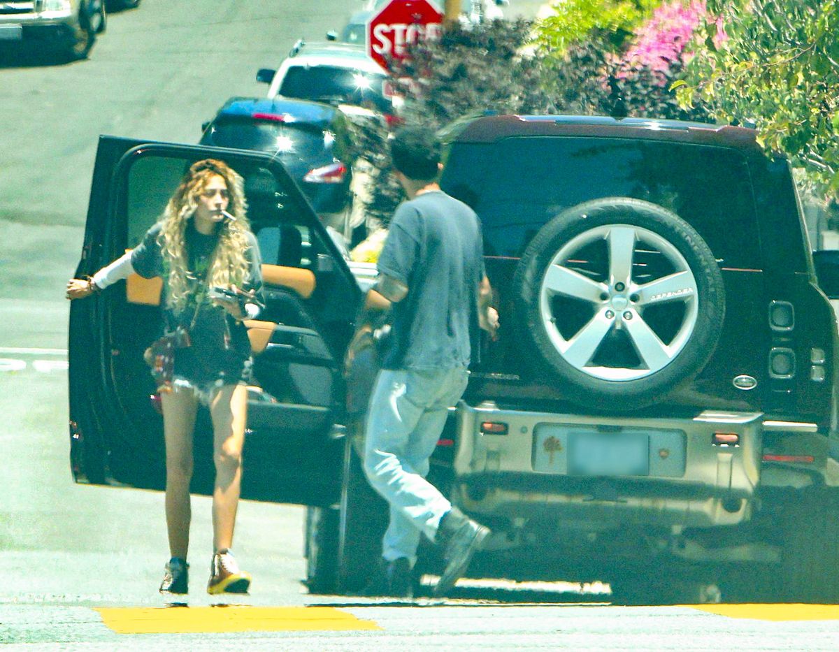 Paris Jackson and Hayden Karchmer were spotted together as they arrived at a recording studio in Los Angeles on June 16.