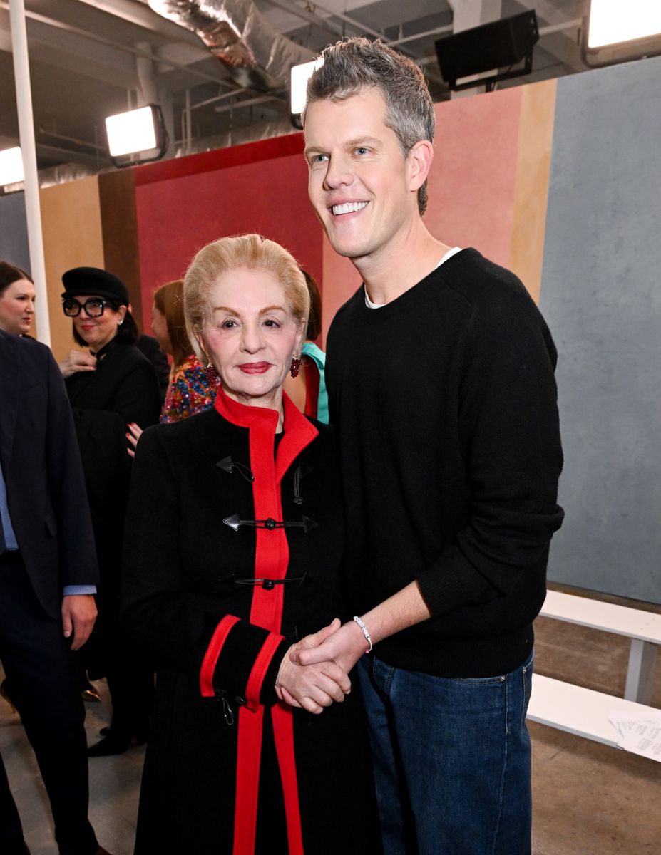 Carolina Herrera and Wes Gordon at the Carolina Herrera fashion show