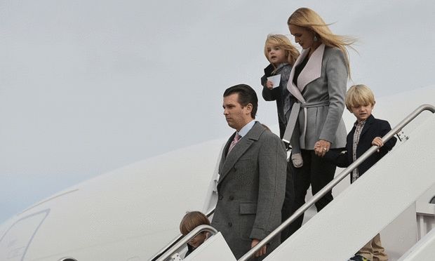Donald Jr.'s kids Tristan and Chloe were decked out in Spanish designer Pili Carrera for Inauguration Day.
Photo: Getty Images