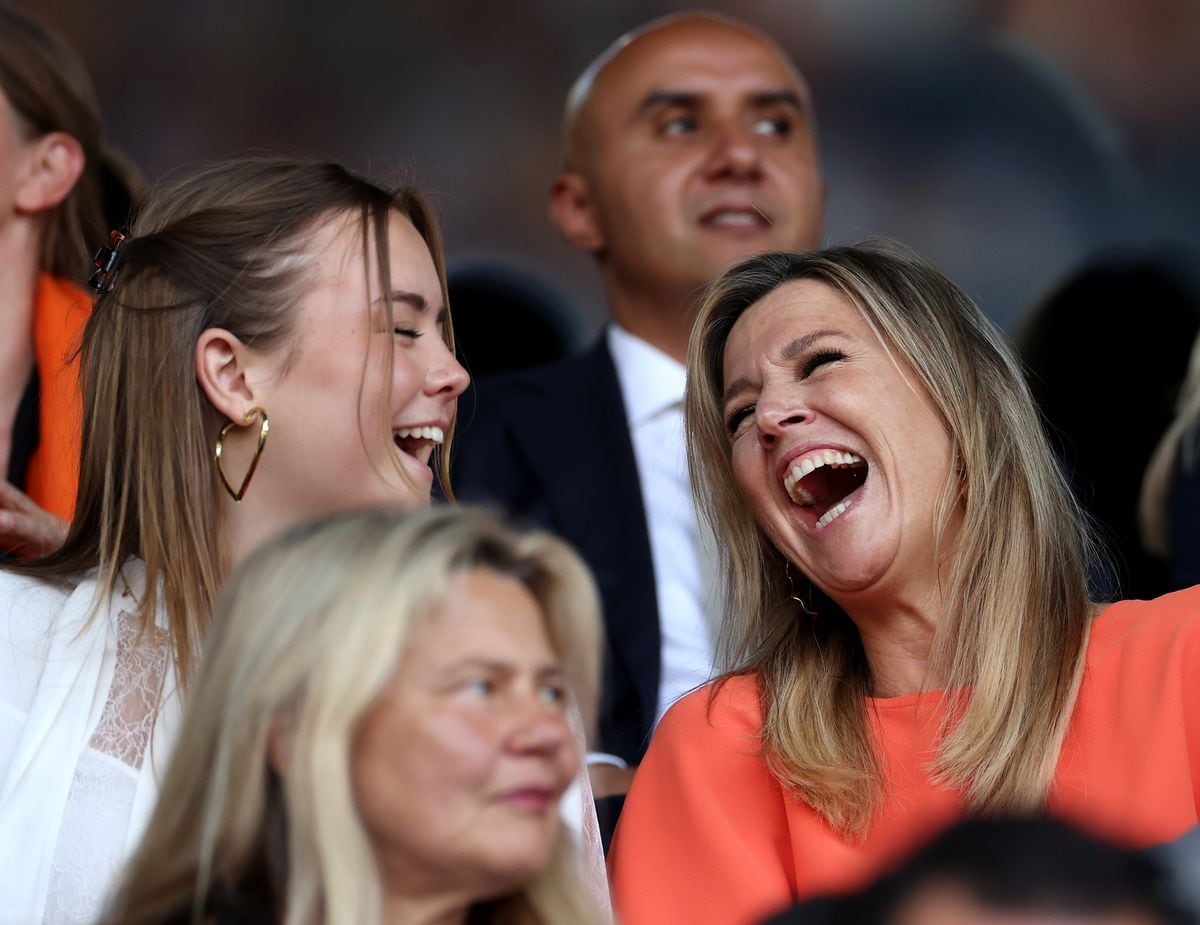 LUCERNE, SWITZERLAND - JULY 05: Queen Maxima of the Netherlands is seen in attendance prior to the UEFA Women's EURO 2025 Group D match between Wales and Netherlands at Luzern Arena on July 05, 2025 in Lucerne, Switzerland. (Photo by Florencia Tan Jun - UEFA/UEFA via Getty Images)