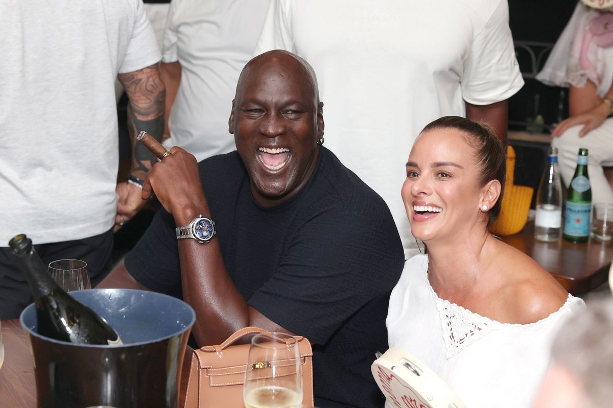NBA legend Michael Jordan and his wife Yvette Prieto laugh and dance the night away at Anema e Core Tavern
