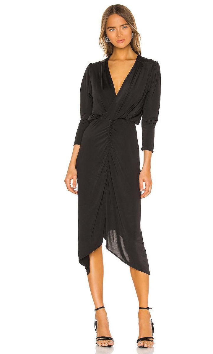 midi flowy black dress Coastal Views Halter Midi Dress in Black M / Black