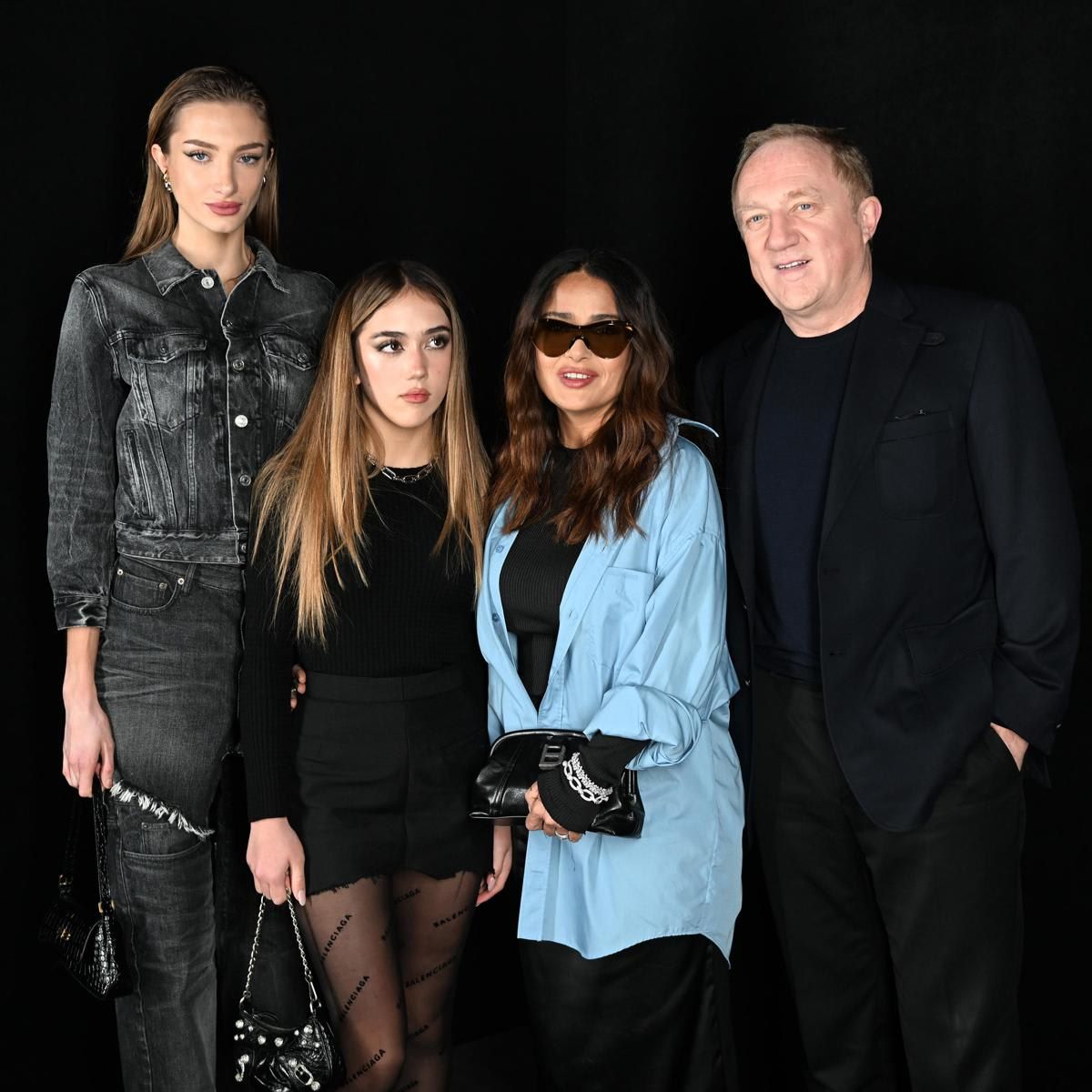 Mathilde Pinault, Valentina Paloma Pinault, Salma Hayek y Francois-Henri Pinault