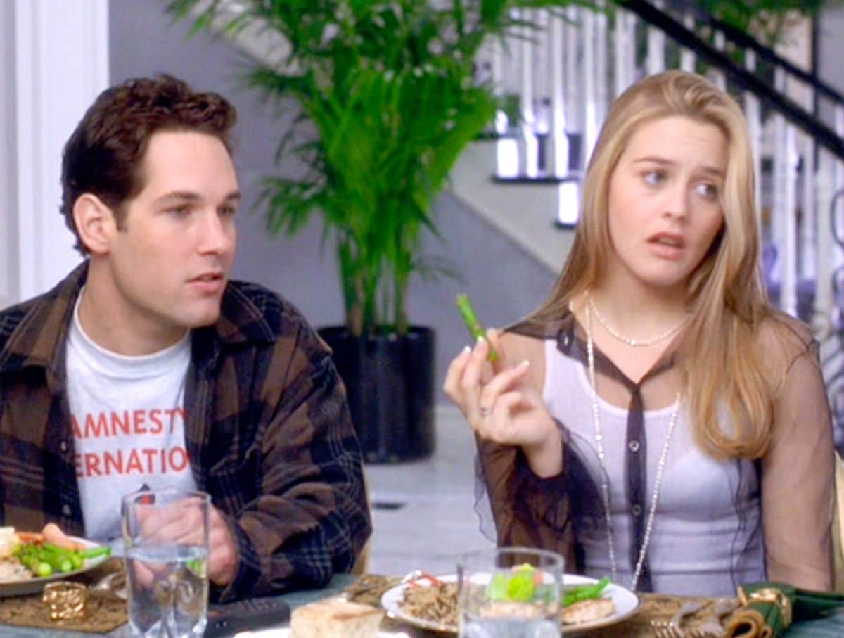 Paul Rudd (as Josh) and Alicia Silverstone (as Cher Horowitz). 