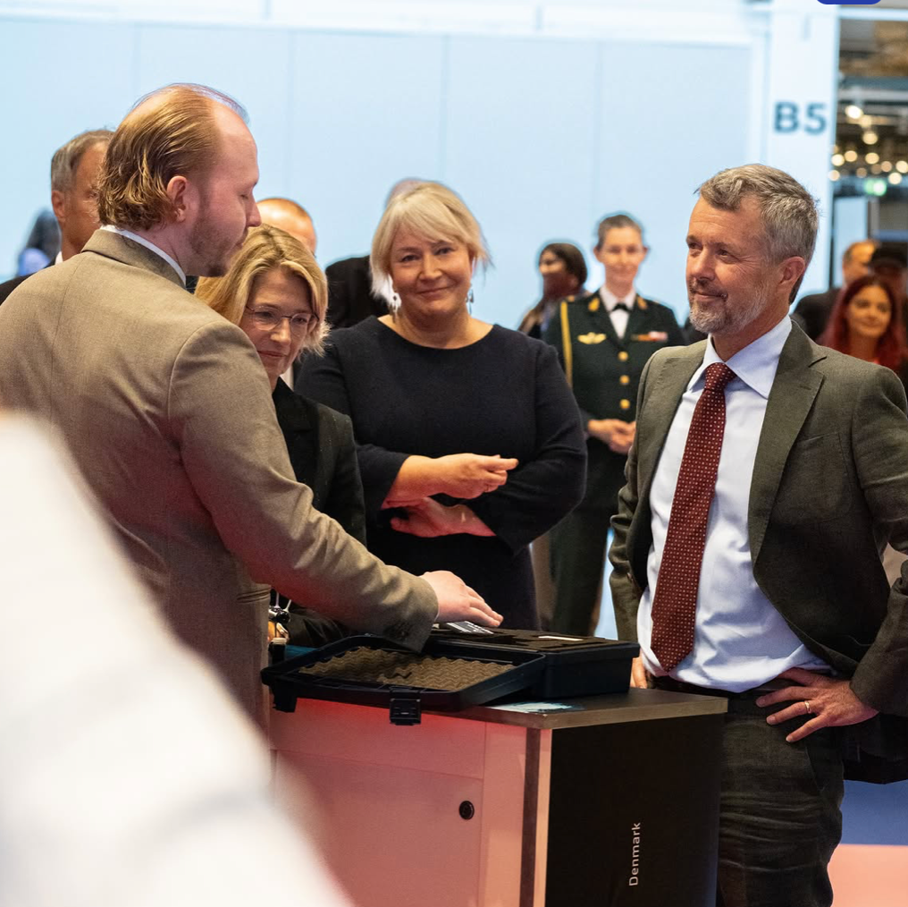 Frederik toured the conference and learned about new technologies being developed for research and production in space.