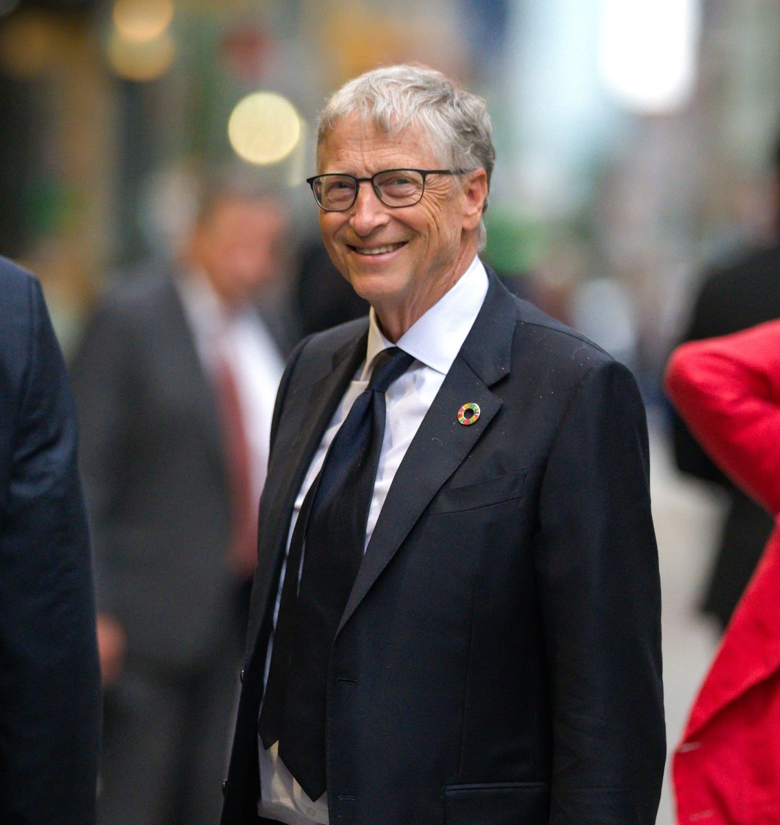 Bill Gates arrives to "The Late Show With Stephen Colbert" at the Ed Sullivan Theater on September 25, 2024 in New York City. (Photo by James Devaney/GC Images)