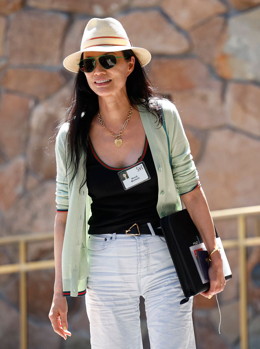 Wendy Murdoch arrives at the Sun Valley lodge for the Allen & Company Sun Valley Conference 